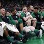 The Boston Celtics starters sit on the bench during the second half of an NBA basketball game against the Charlotte Hornets in Boston, Sunday, Dec. 23, 2018. (AP Photo/Michael Dwyer)
