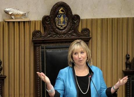 State Senate President Karen E. Spilka is among the leaders in the state Legislature who will see three pay increases in 2019.
