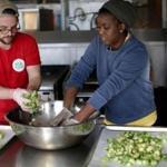 Fresh Food Generation cofounders Jackson Renshaw and Cassandria Campbell at CommonWealth Kitchen.