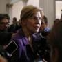 Senator Elizabeth Warren spoke to reporters Wednesday outside of the first formal session of the Mass. Legislature.