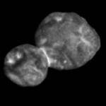 The Kuiper belt object Ultima Thule, about 1 billion miles beyond Pluto, encountered by the New Horizons spacecraft. 