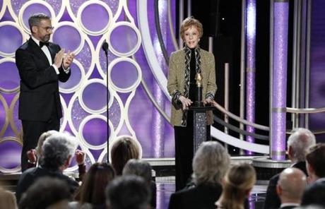 Carol Burnett accepting a new award named for her.
