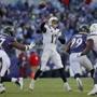 Quarterback Philip Rivers airs it out during the Chargers? victory over the Ravens last week in the AFC wild-card game.