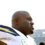 Chargers lineman Brandon Mebane is seen before a Nov. 11 game against the Oakland Raiders.