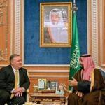 US Secretary of State Mike Pompeo met with Saudi Crown Price Mohammed bin Salman at the Irga Palace in Riyadh on Monday.