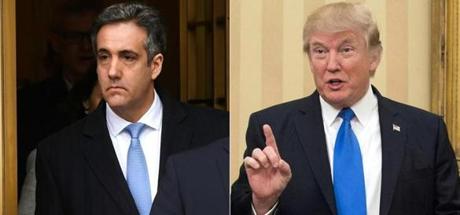 (FILES)This combination of file photos created on December 13, 2018 shows US President Donald Trumps former attorney Michael Cohen (L) leaving US Federal Court in New York on December 12, 2018, and US President Donald Trump speaking in the Oval Office at the White House in Washington, DC, on February 1, 2017. - Democrat Adam Schiff, who heads the Intelligence Committee in the House of Representatives, has vowed to look into a report that Trump ordered Cohen to lie to Congress to hide dealings with Russia. Schiff was reacting to a report late on January 17, 2019, by the online site BuzzFeed that Trump ordered lawyer Cohen to lie to Congress in 2017 about talks to build a Trump Tower in Moscow during the 2016 presidential campaign. (Photos by TIMOTHY A. CLARY and NICHOLAS KAMM / AFP)TIMOTHY A. CLARY,NICHOLAS KAMM/AFP/Getty Images
