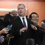 US special representative on North Korea Stephen Biegun spoke to reporters last month in Seoul, South Korea.  