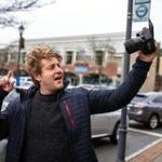 Fan Lucy Mitchell, 15, greeted Jason Nash as he was vlogging his day in Wellesley recently.