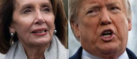 (COMBO) This combination of file pictures created on January 17, 2019 shows a photo taken on January 9, 2019, of US Speaker of the House Nancy Pelosi , in Washington, DC and a photo taken on January 14, 2019, of US President Donald Trump in Washington, DC. - President Donald Trump insisted January 23, 2019 that his State of the Union speech next week will take place in the chamber of the lower house of Congress, regardless of the Democratic speaker's attempt to disinvite him. The spat about where the annual political set-piece will be staged is a sideshow to the struggle between the White House and Democrats in Congress over the now 33-day partial government shutdown.Trump wrote to Speaker Nancy Pelosi, saying: 