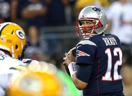Patriots quarterback Tom Brady?s eyes can throw off defenders.
