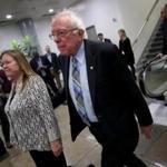 Senator Bernie Sanders, the Vermont Independent, left the Capitol after he voted against Senate Majority Leader Mitch McConnell?s proposal.