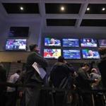 Twin River Casino?s cavernous sports betting lounge bar was filled with fans on a recent evening.