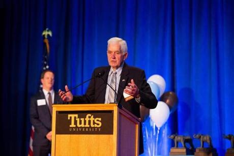 Mr. Sands accepted an award at Tufts University?s inaugural Athletics Hall of Fame ceremonies in April 2018.
