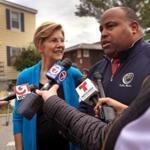Senator Elizabeth Warren, at a news conference with Lawrence Mayor Daniel Rivera last year, plans to make a ?big announcement? in Lawrence Feb. 9.