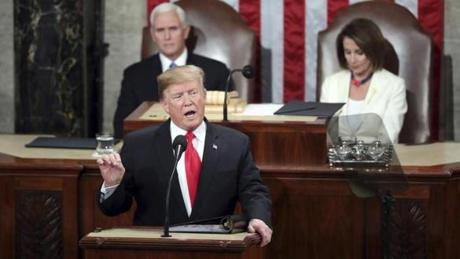 President Donald Trump delivered his State of the Union address at the Capitol on Tuesday.
