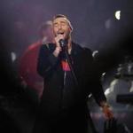 Maroon 5 lead singer Adam Levine performed during the Super Bowl halftime show in Atlanta.