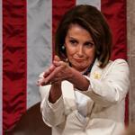 Nancy Pelosi set the tone even before President Trump spoke. When he arrived on the dais, she looked the president in the eye and applauded, pointing her hands at him even as she made them clap. 