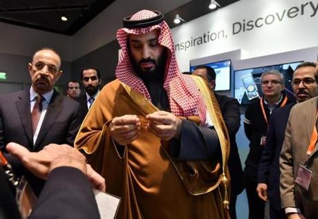 Above: Saudi Crown Prince Mohammed bin Salman visited MIT?s campus in March 2018.
