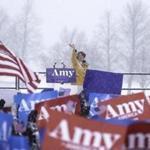 US Senator Amy Klobuchar (D-MN) announces her candidacy for president during a snow fall on February 10, 2019 in Minneapolis, Minnesota. - Klobuchar joined the ever-growing field of contenders hoping to unseat President Donald Trump in the 2020 White House race. (Photo by Kerem Yucel / AFP)KEREM YUCEL/AFP/Getty Images