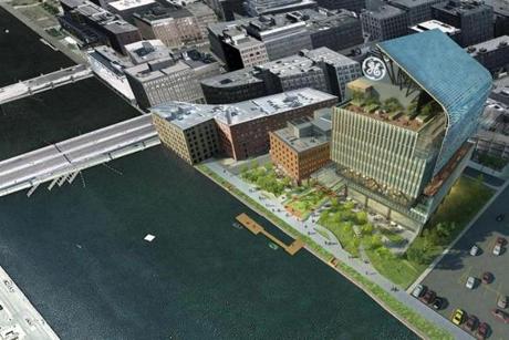 GE has ditched its plan to build a shiny, 12-story tower along Fort Point Channel.
