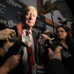 Former Massachusetts governor William F. Weld spoke to the media in Bedford, N.H., on Friday.