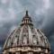 VATICAN CITY, VATICAN - AUGUST 31: St. Peter's Basilica stands in Rome on August 31, 2018 in Vatican City, Vatican. Tensions in the Vatican are high following accusations that Pope Francis covered up for an American ex-cardinal accused of sexual misconduct. Archbishop Carlo Maria Vigano, a member of the conservative movement in the church, made the allegations and has called for the pontiff to resign. Many Vatican insiders see the dispute as an outgrowth of the growing tension between the left leaning Pope and the more conservative and anti-homosexual faction of the Catholic Church. (Photo by Spencer Platt/Getty Images)
