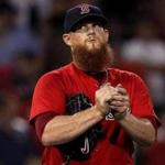 Boston, MA - 7/27/2018 - (9th inning) Boston Red Sox relief pitcher Craig Kimbrel (46) blew the save in the ninth inning. The Boston Red Sox host the Minnesota Twins in the second of a four game series at Fenway Park. - (Barry Chin/Globe Staff), Section: Sports, Reporter: Peter Abraham, Topic: 28Red Sox-Twins, LOID: 8.4.2664046326.