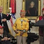 In November 2017, President Trump mocked Senator Elizabeth Warren while hosting members of the Native American code talkers at the White House.
