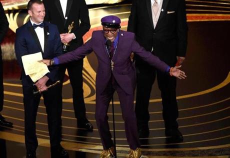 Spike Lee after winning the Academy Award for best adapted screenplay.
