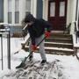 Somerville, MA, 02/18/2019 -- Jose Rodriguez of Lynn worked to shovel snow in Somerville. (Jessica Rinaldi/Globe Staff) Topic: Reporter: 