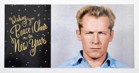 This holiday card featuring James ?Whitey? Bulger's 1959 Alcatraz mugshot was recently put on the auction block.
