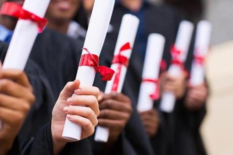 Boston high school graduates who completed the state college-preparation curriculum had far better odds of earning a post-secondary degree than those who did not, according to a report released Friday.

