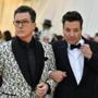 Stephen Colbert (L) and Jimmy Fallon arrive for the 2018 Met Gala on May 7, 2018 at the Metropolitan Museum of Art in New York. The Gala raises money for the Metropolitan Museum of Arts Costume Institute. The Gala's 2018 theme is Heavenly Bodies: Fashion and the Catholic Imagination. / AFP PHOTO / Angela WEISSANGELA WEISS/AFP/Getty Images