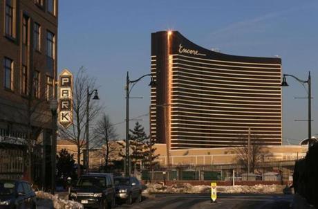 Somerville, MA, 03/5/2019 -- The new Wynn Casino is seen from Somerville's Assembly Square. (Jessica Rinaldi/Globe Staff) Topic: 06wynn Reporter: 
