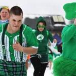 The 7th annual Harpoon Shamrock Splash is held, at M Street Beach in South Boston, to benefit Save the Harbor/Save the Bay. (Pat Greenhouse/Globe Staff)