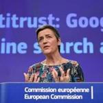 EU Commissioner of Competition Margrethe Vestager gave a joint press conference from the EU headquarters in Brussels Wednesday. 