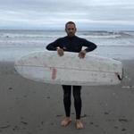 Korey Nolan built an award-winning surfboard made from Dunkin' foam cups.