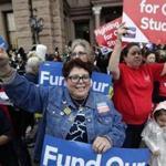 Educators rallied last week at the Texas capitol in Austin in a bid for increased school funding.