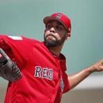 Boston Red Sox starting pitcher David Price works in the second inning of a spring training baseball game against the Detroit Tigers, Tuesday, March 12, 2019, in Fort Myers, Fla. (AP Photo/John Bazemore)