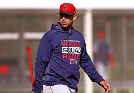 Manager Alex Cora has his whole squad ready to defend its World Series title. 
