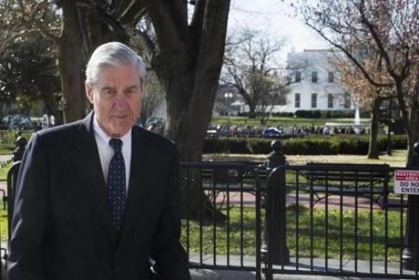 Special Counsel Robert Mueller walks past the White House, after attending St. John's Episcopal Church for morning services, Sunday, March 24, 2019 in Washington. Mueller closed his long and contentious Russia investigation with no new charges, ending the probe that has cast a dark shadow over Donald Trump's presidency. (AP Photo/Cliff Owen)
