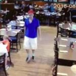 An image from video at Duffy?s Sports Grill in Jupiter, Fla., shows Austin Harrouff leaving the restaurant. 