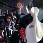 Colleen McGary-Smith waited as the bus prepared to head to New York on Saturday.