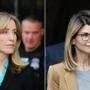 Actresses Felicity Huffman (left) and Lori Loughlin (right) left court in Boston on Wednesday. 