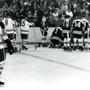 The Maple Leafs? Pat Quinn (23) watched as Bobby Orr is tended to after Quinn knocked him unconscious in an April 1969 playoff game.