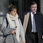 Actress Allison Mack pleaded guilty Monday to charges she manipulated women into becoming sex slaves for the group?s spiritual leader. Above: Mack left federal court in New York in December.