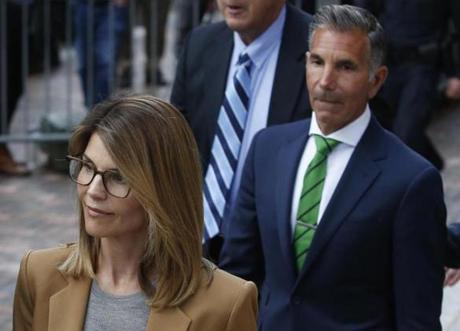 Actress Lori Loughlin left federal court with her husband Mossimo Giannulli last week.
