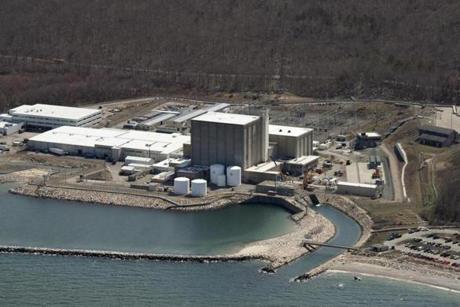 Pilgrim Nuclear Power Station is scheduled to be closed at the end of May. Holtec officials say they would expect to fill another 54 concrete cylinders with spent nuclear fuel.
