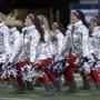 Patriots cheerleaders performed in a December game.