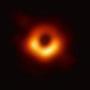 The shadow of a black hole seen here is the closest we can come to an image of the black hole itself, a completely dark object from which light cannot escape.